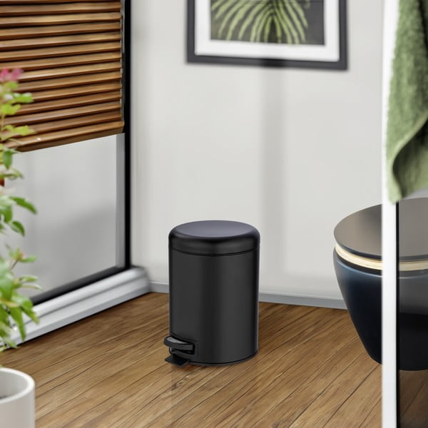 Crna kanta za otpatke Wenko Leman, 5 l-image-1