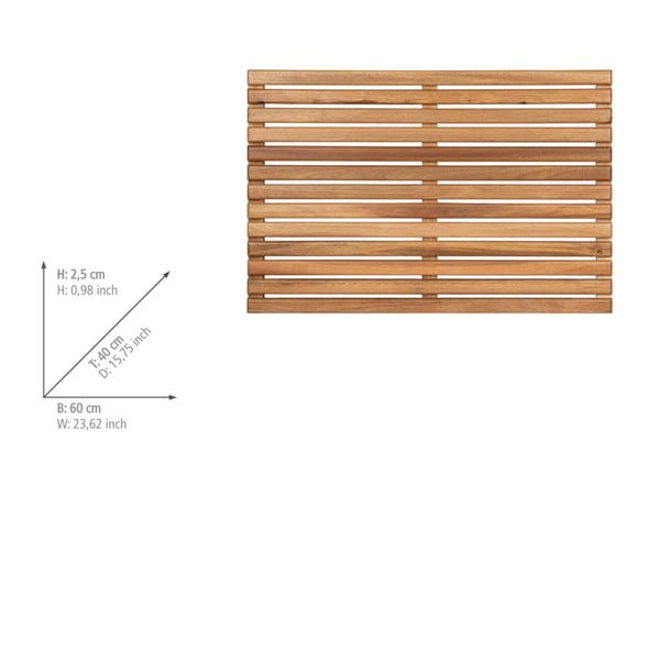Drvena kupaonska prostirka u prirodnoj boji 40x60 cm Acacia – Wenko-image-4