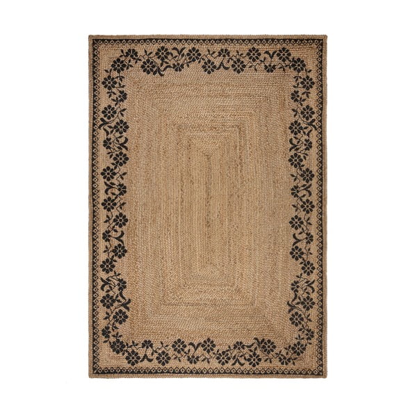 Juteni tepih u prirodnoj boji 120x170 cm Maisie – Flair Rugs
