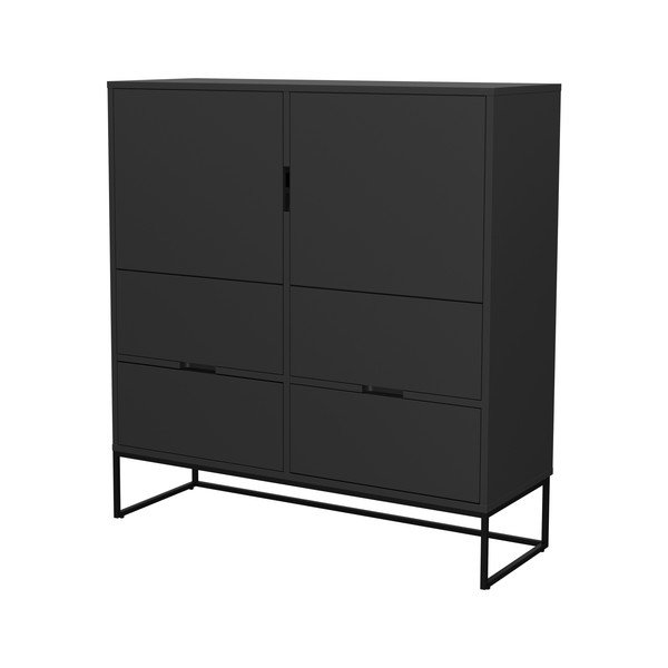 Crna komoda s 4 ladice Tenzo Lipp-image-3