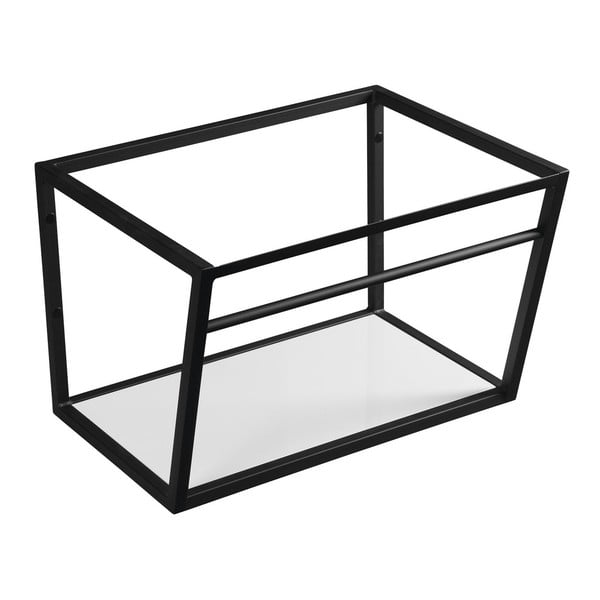 Bijelo/crno željezno zidno postolje ispod umivaonika 60x40 cm Ska – Sapho