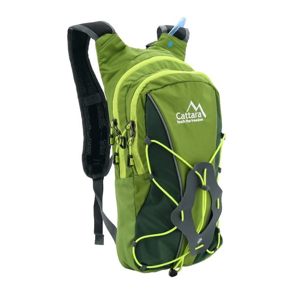 Zeleni ruksak s Cattara Hike vrećicom za piće, 10 l + 2 l