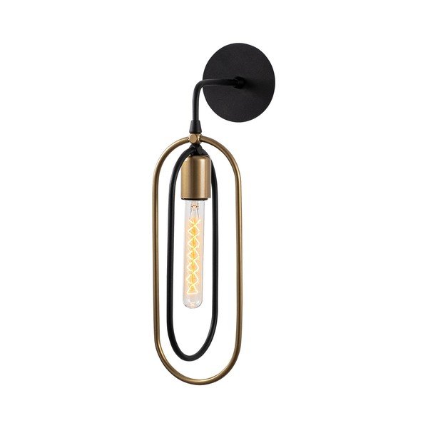 Crna/u zlatnoj boji zidna lampa Cerco – Opviq lights-image-2