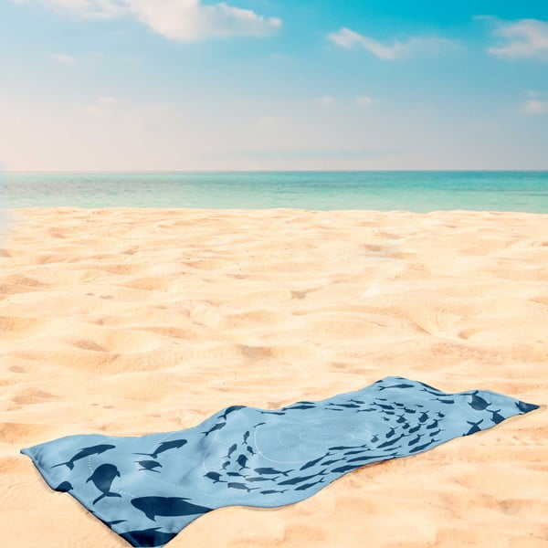 Plavi ručnik za plažu 90x180 cm Shoal - DecoKing-image-4