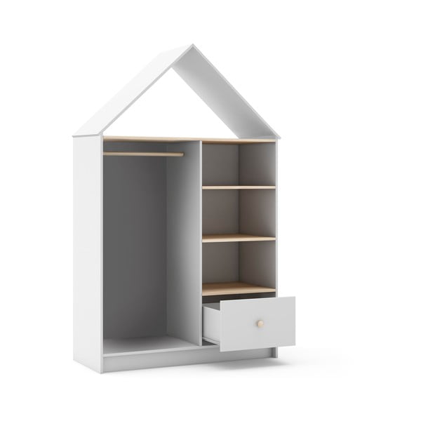 Bijeli otvoreni dječji ormar 110x180 cm Estefania - Marckeric-image-3