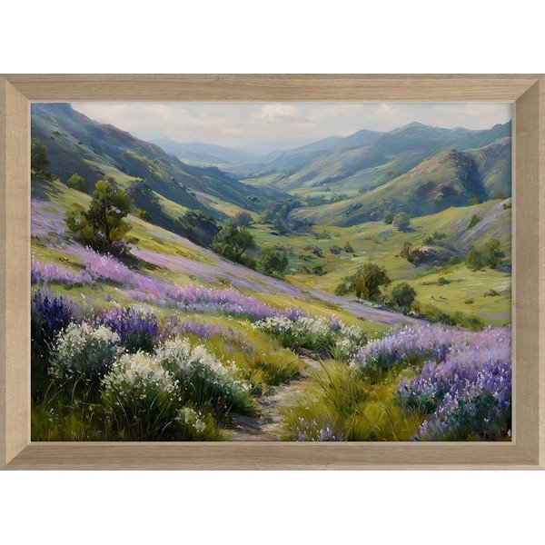 Tiskana slika s okvirom 75x56 cm Violet Hills – Styler
