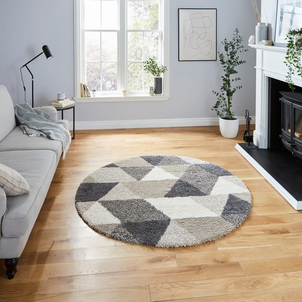 Tepih Think Rugs Royal Nomadic Triangle, ø 160 cm-image-1
