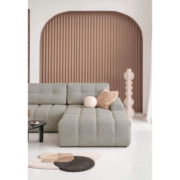 Svjetlo smeđa sklopiva/s prostorom za odlaganje kutna garnitura (s desnim kutom) Lulu – Miuform-image-2