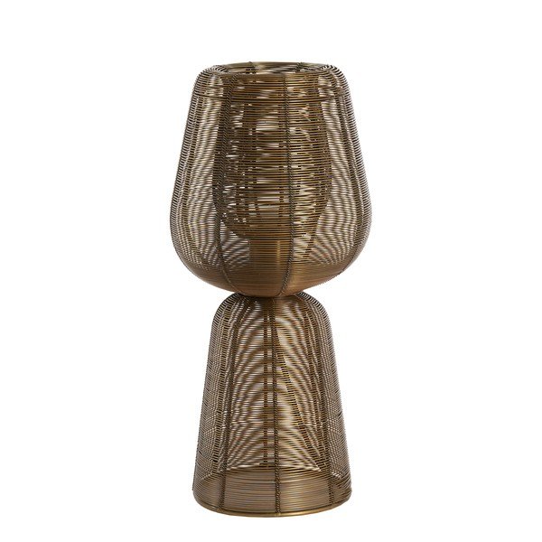 Metalna stolna lampa u brončanoj boji (visina 42 cm) Aboso – Light & Living
