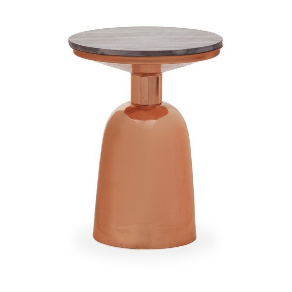 Okrugao pomoćni stol s mramornom pločom ø 48 cm Amira – Premier Housewares-image-3