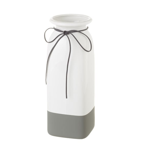 Bijelo-siva keramička vaza Unimasa, 11 x 30,5 cm
