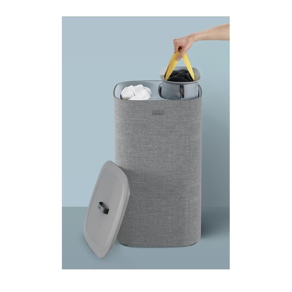 Siva košara za rublje od tekstila Joseph Joseph Tota, 60 l-image-3