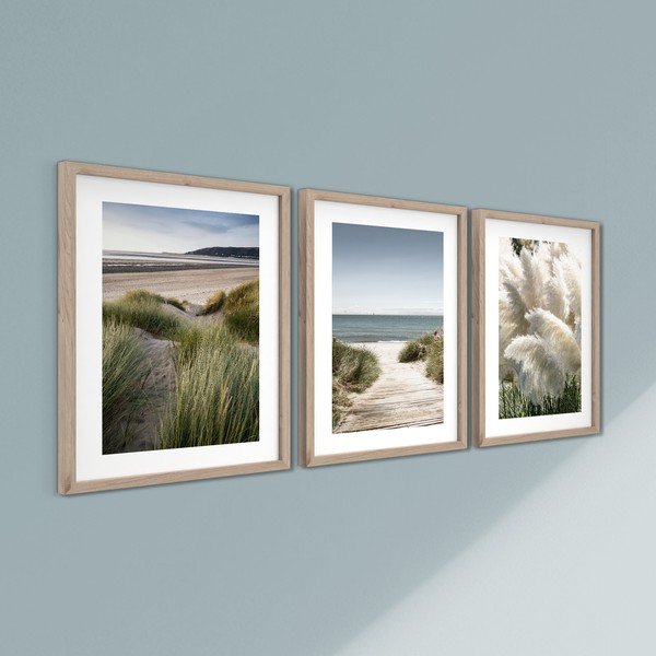 Tiskane slike u setu 3 kom s okvirom 30x40 cm Tranquil – Styler-image-3