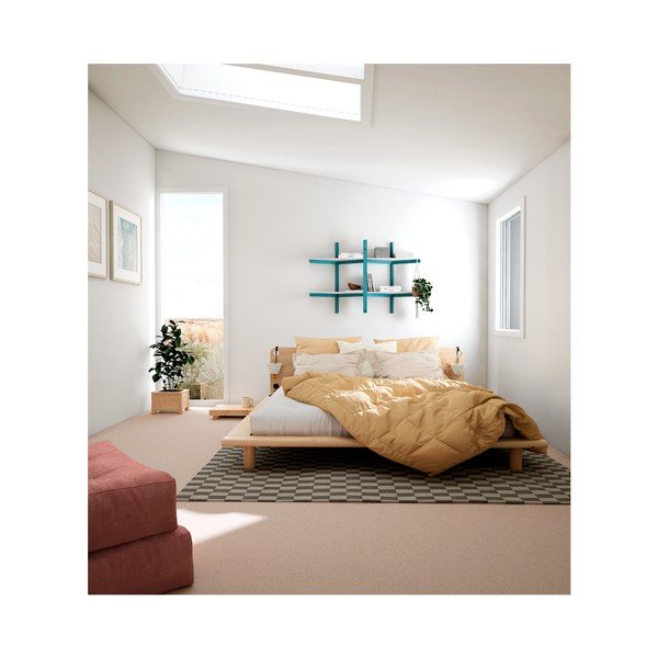 Bračni krevet od borovine s podnicom 160x200 cm Peek – Karup Design-image-1