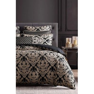 Smeđa posteljina za bračni krevet/za produženi krevet od renforce pamuka s uključenom plahtom/4-dijelna 200x220 cm Damask – Mila Home
