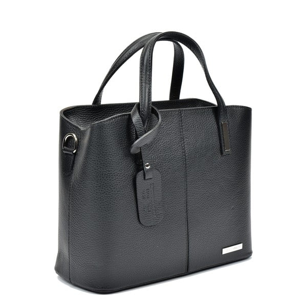 Crna kožna torba Sophia Cardoni Lacy-image-2