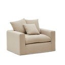 Bež lanena fotelja Nora – Kave Home