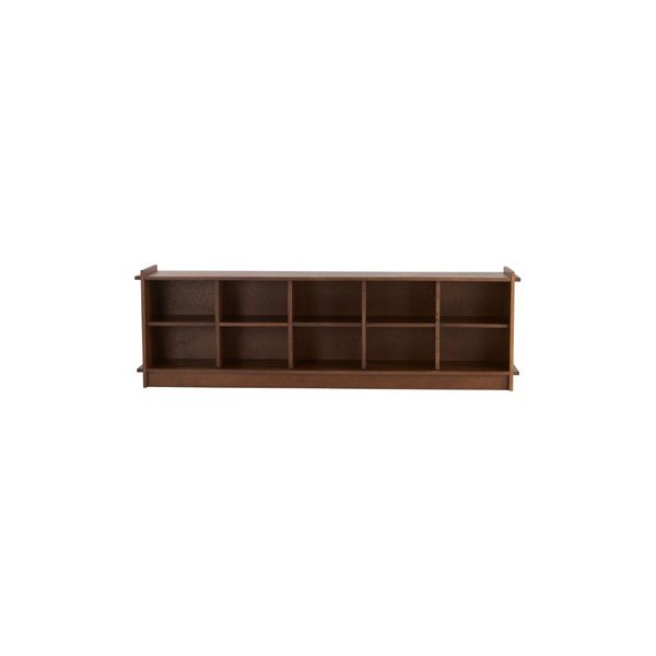 Biblioteka od masivnog bora u tamnoj prirodnoj boji 193x60x40 cm Apelvik – Jotex-image-4