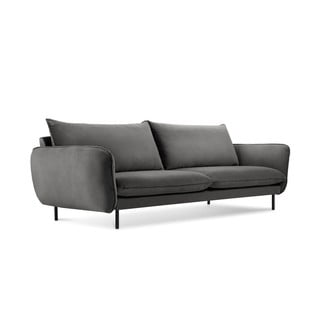 Tamno sivi baršunasti kauč Cosmopolitan Design Vienna, 230 cm