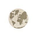 Zeleni/krem periv/ručno rađen pamučan dječji tepih ø120 cm World Map – Lorena Canals