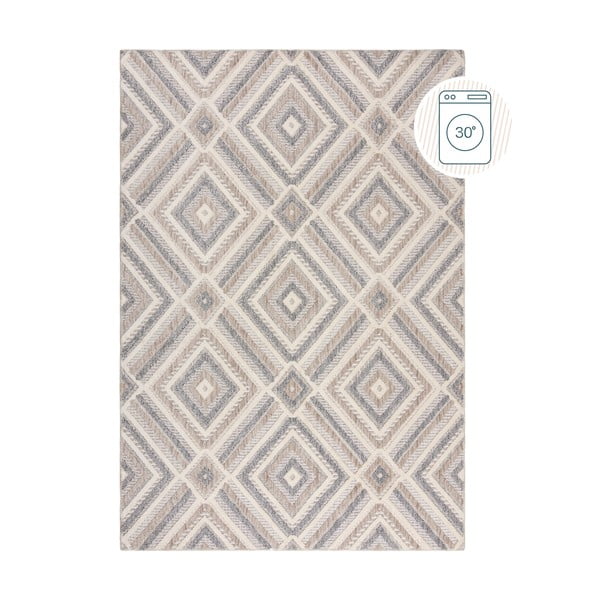 Sivo-bež periv tepih 78x150 cm Beckett – Flair Rugs