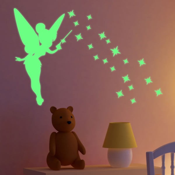 Svjetleća naljepnica Fanastick Fairy With Stars