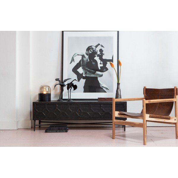 Stolica od smeđe bivolje kože BePureHome Chill-image-1