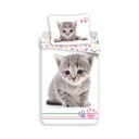 Bijela pamučna dječja posteljina za krevet za jednu osobu 140x200 cm Kitten "Colour" – Jerry Fabrics