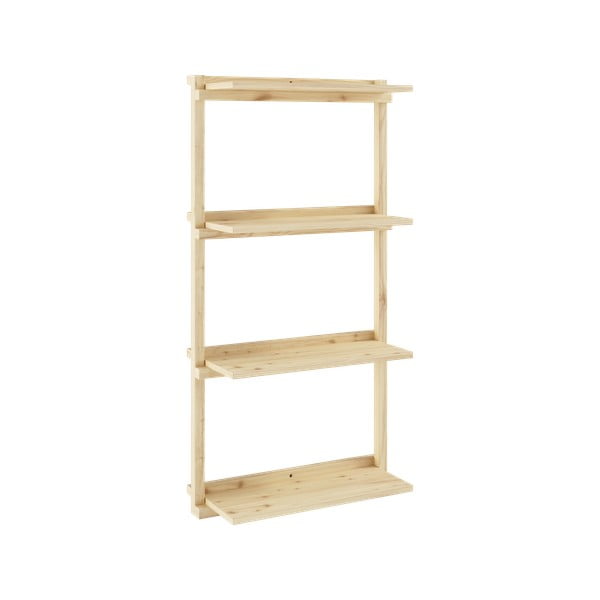 Zidna polica od masivnog bora u prirodnoj boji 66x127 cm Groove – Karup Design-image-3