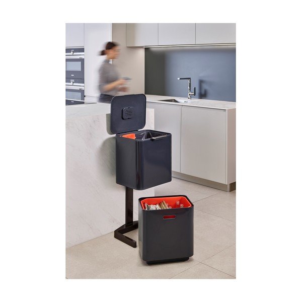 Grafitno siva kanta za otpad Joseph Joseph Totem Max, 60 l-image-1