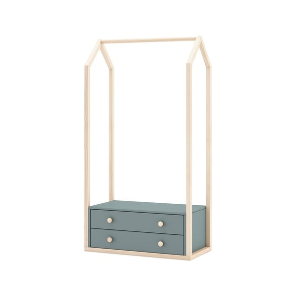 Otvorena dječja garderoba prljavo zelena 80x170x40 cm Esteban – Marckeric-image-3