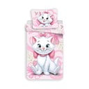 Ružičasta pamučna dječja posteljina za krevet za jednu osobu 140x200 cm Marie Cat "Pink" – Jerry Fabrics