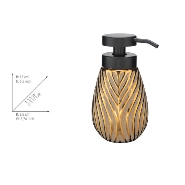 Keramički dozator sapuna u zlatnoj boji 330 ml Idro – Wenko-image-2