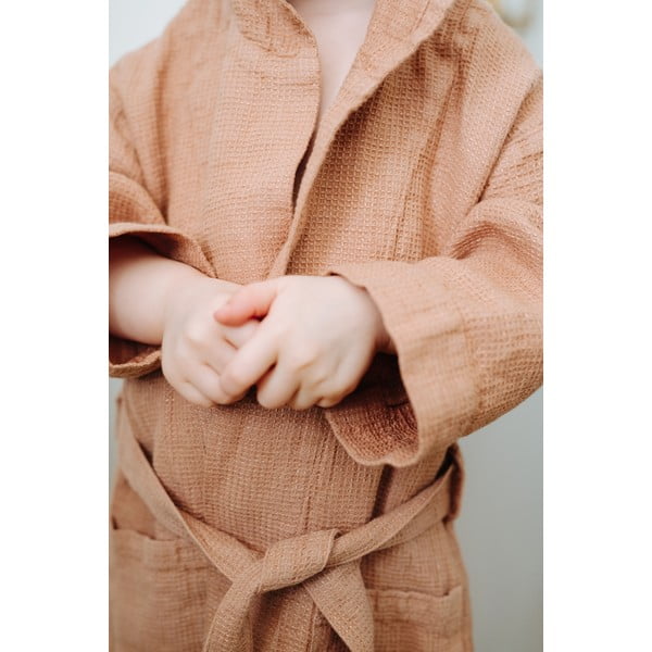 Dječji narančasti laneni ogrtač Linen Tales Nature, veličina 122 - 128-image-4