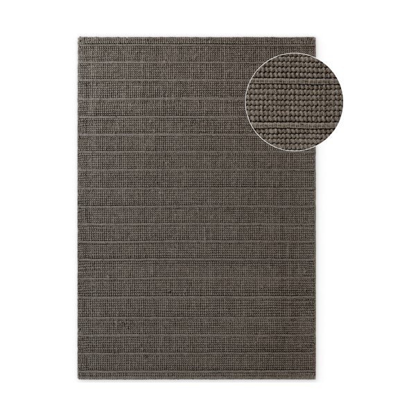 Tamno sivi/tamno smeđi ručno rađen vunen tepih 120x170 cm Camden Parker – Ted Baker