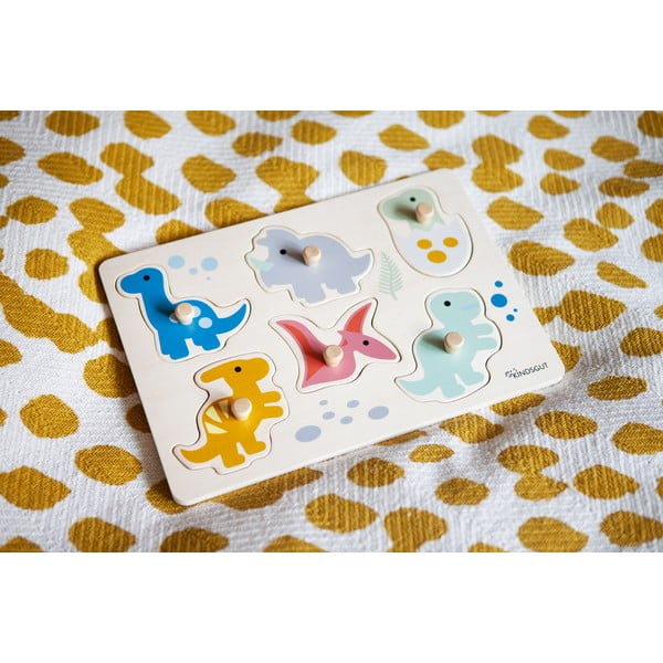 Drvena reljefna puzzle (broj komada 6 kom) Dinosaurs – Kindsgut-image-4