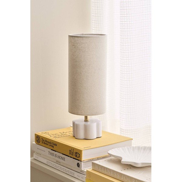 Bijela/bež lanena stolna lampa (visina 33 cm) Joline – Ellos Home-image-2