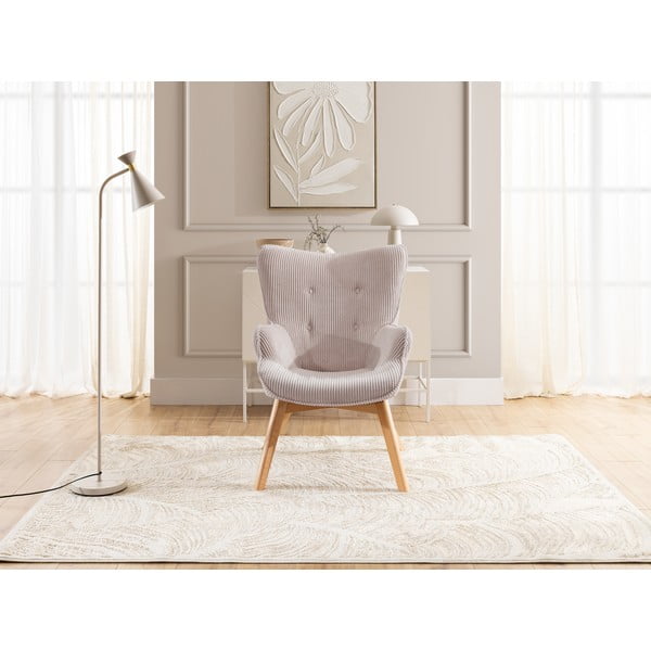 Svijetlo ružičasta fotelja od samta Niko – Ropez-image-1