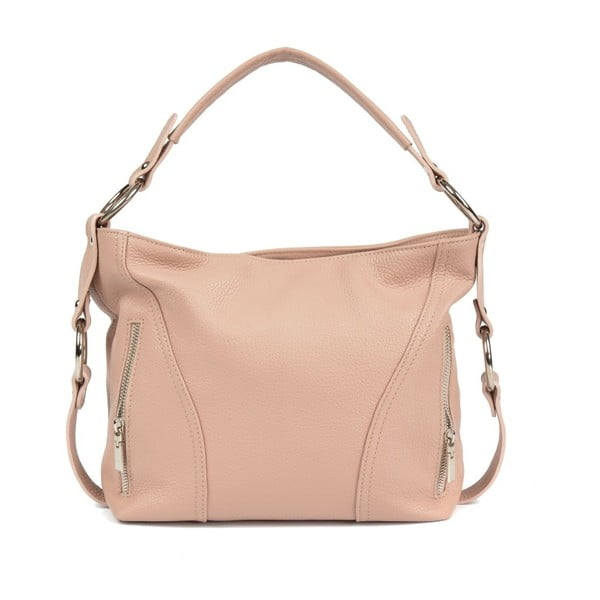 Ružičasta kožna torbica Carla Ferreri Nicole
