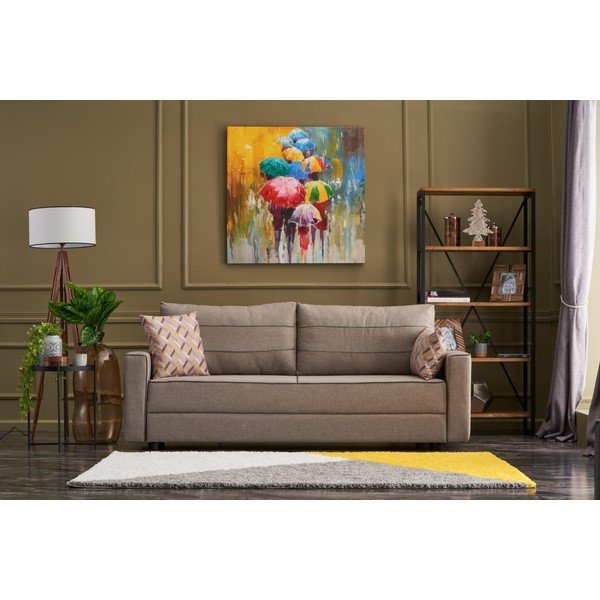 Svjetlo smeđa sklopiva sofa 215 cm Ece – Artie-image-1