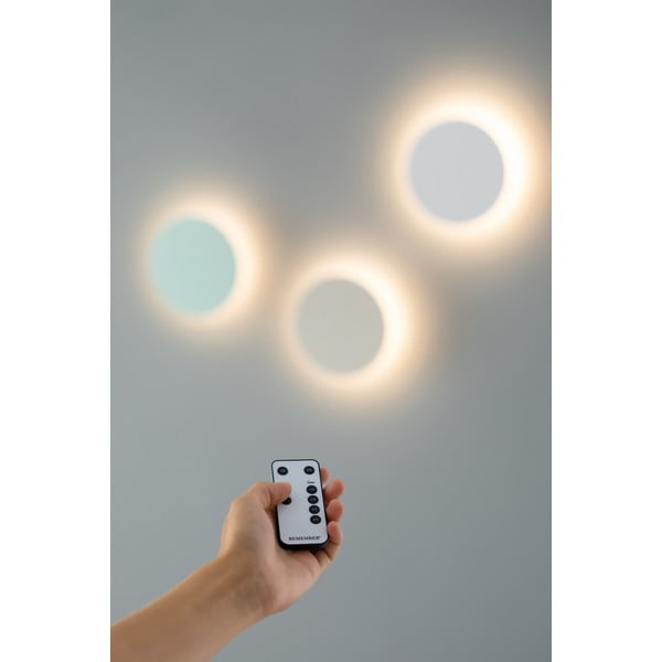Svijetložuta LED zidna svjetiljka s timerom/USB daljinskim upravljačem ø 19 cm Dot - Remember-image-4