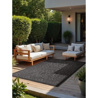 Crno-bijeli unutarnji i vanjski tepih 120x170 cm Duet Kona – NORTHRUGS
