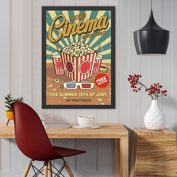 Slika 40x55 cm Retro Cinema - Wallity-image-1