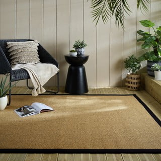 Crni/svjetlo smeđi unutarnji i vanjski tepih 200x290 cm Sisal Look – Flair Rugs