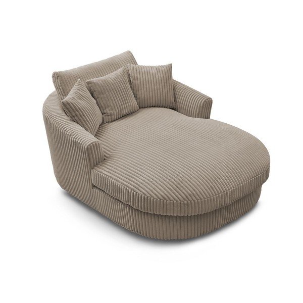 Smeđe-siva fotelja od samta Belem – Bobochic Paris-image-4