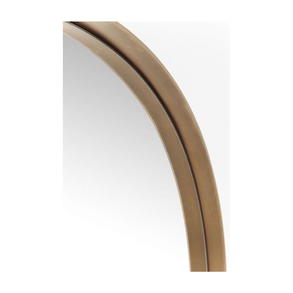 Okruglo ogledalo s bakrenim okvirom Kare Design Round Curve, ⌀ 100 cm-image-2
