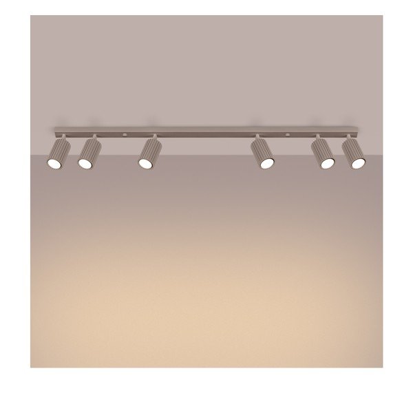 Smeđe-sivi metalni reflektor 6,5x117 cm Gleam – Sollux-image-1