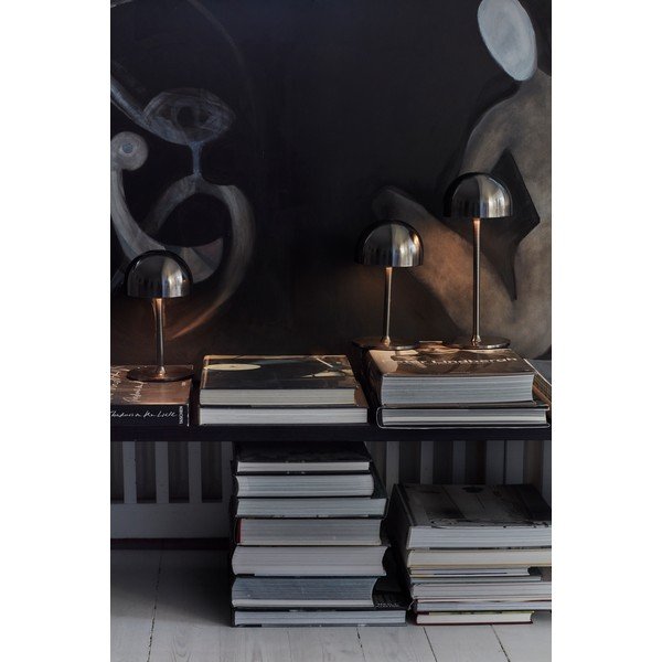 Tamno siva LED stolna lampa s daljinskim upravljačem s metalnim sjenilom (visina 22 cm) Tim – Sirius-image-1