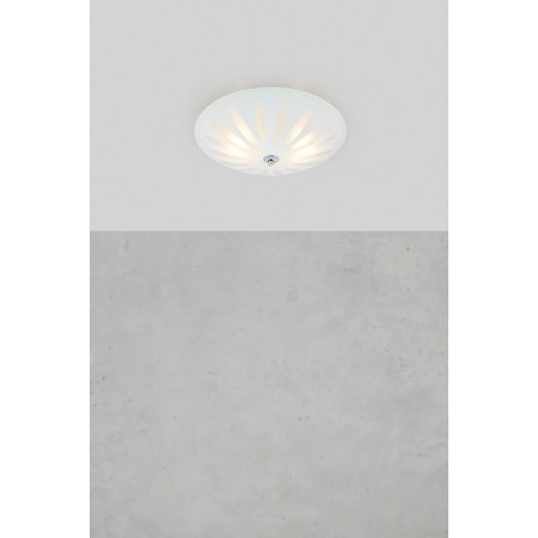 Bijela stropna svjetiljka sa staklenim sjenilom Petal – Markslöjd-image-1