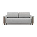 Svijetlo siva sklopiva/s prostorom za odlaganje sofa od bouclé tkanine 244 cm Arcadova – ELTAP